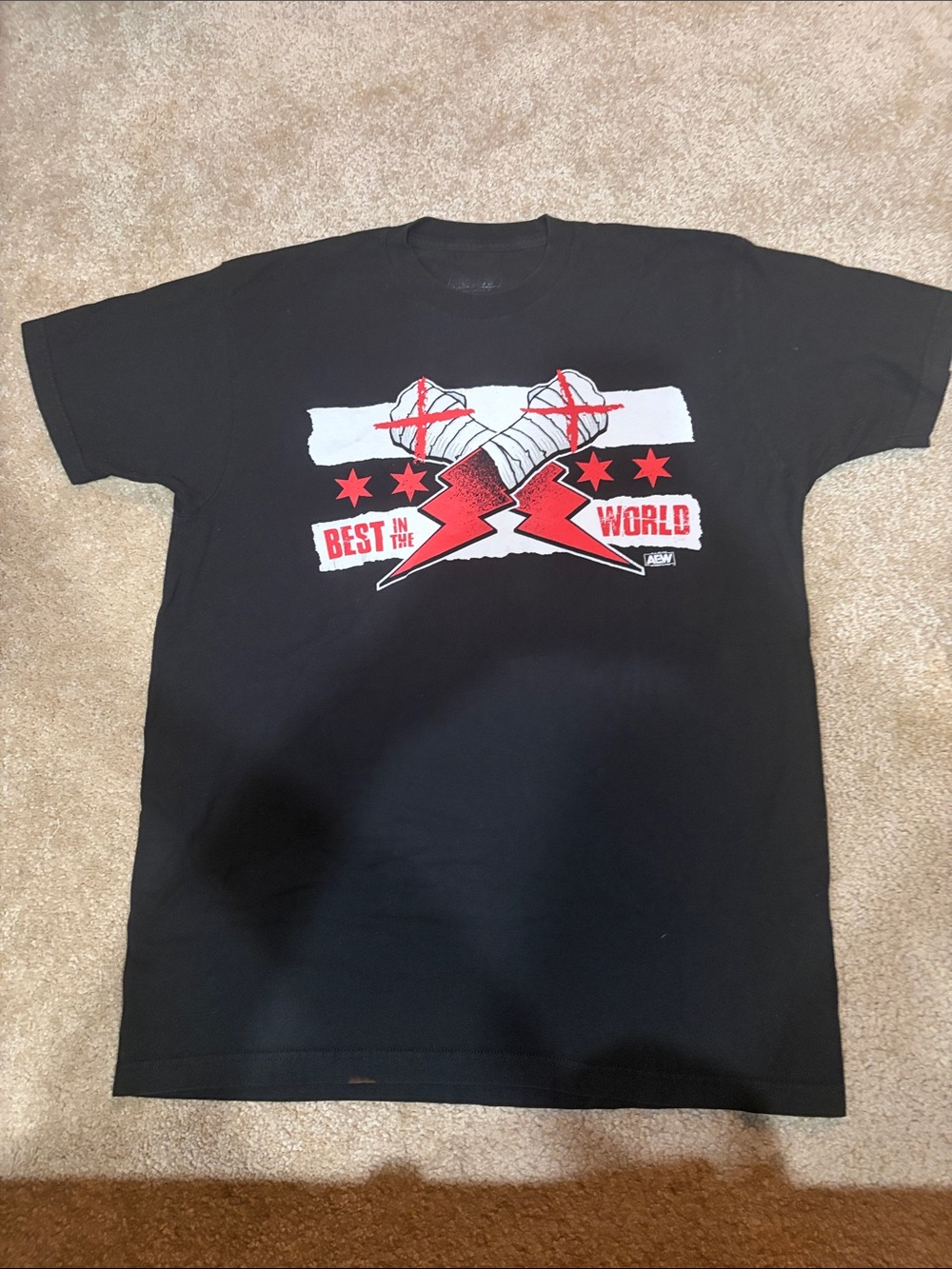 CM Punk AEW “Best In The World” T-Shirt Mens Size L Black